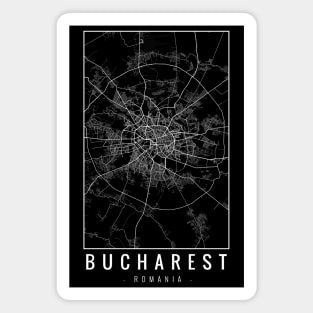 Bucharest Romania Minimalist Map Magnet